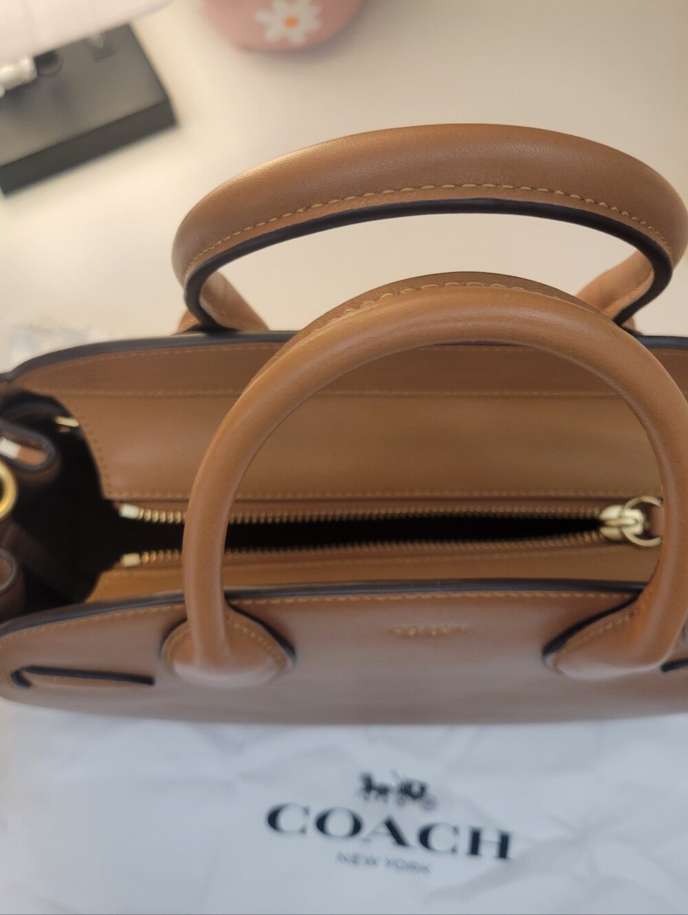 Coach Soft Empire 28 in Honey Brown - Picture 7 of 13